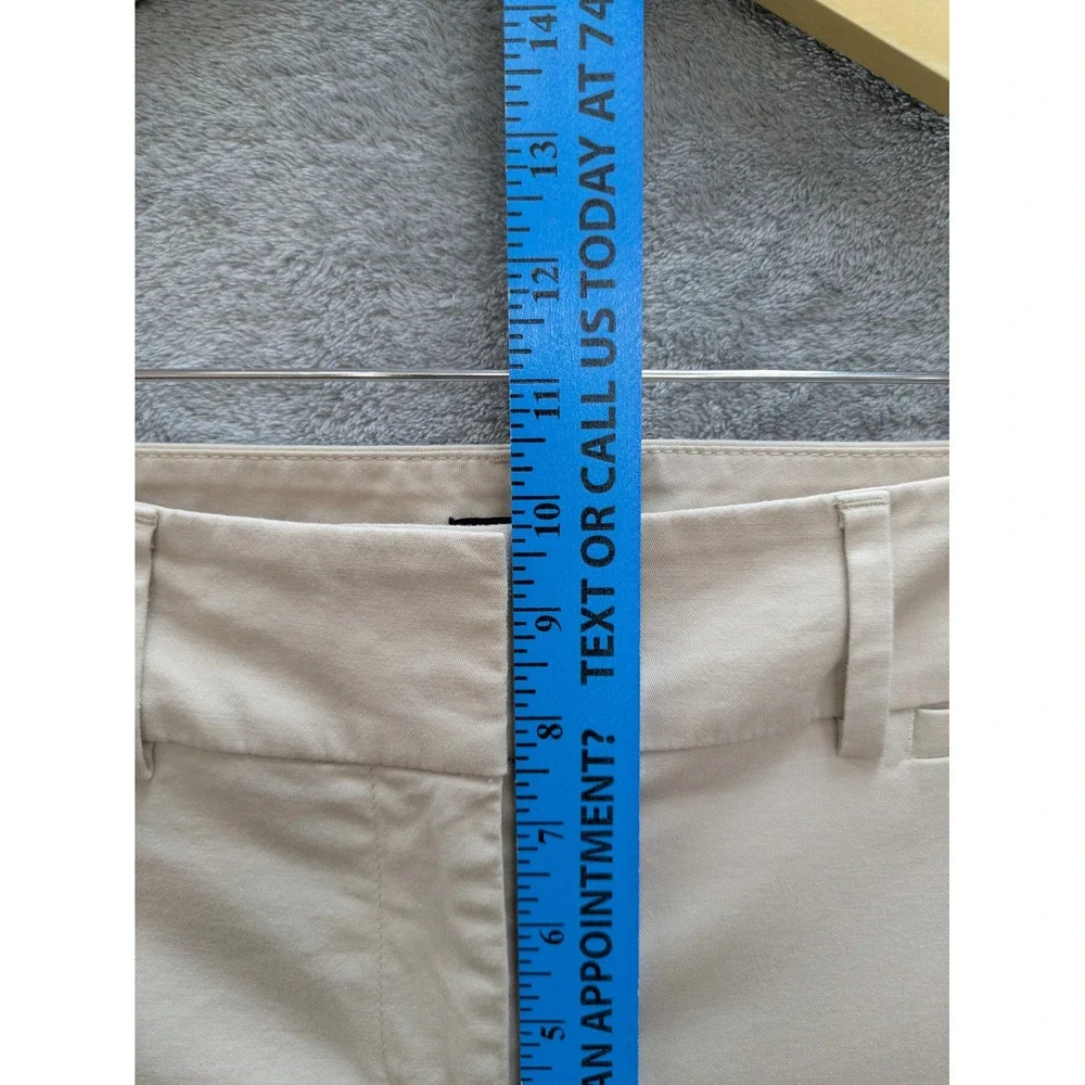 Ann Taylor Factory Ankle Chino Pants Women 8 Beige Twill Minimalist